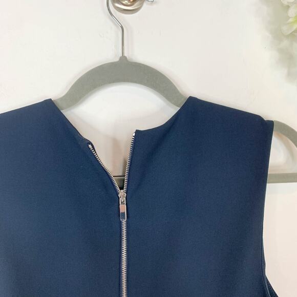 ELIZABETH & JAMES Renata fit & flare dress silver latch hook waist navy 3019 - Picture 8 of 15